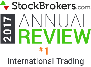 Valutazioni Interactive Brokers: riconoscimenti Stockbrokers.com 2017: Best for International Trading (miglior offerta di trading internazionale)